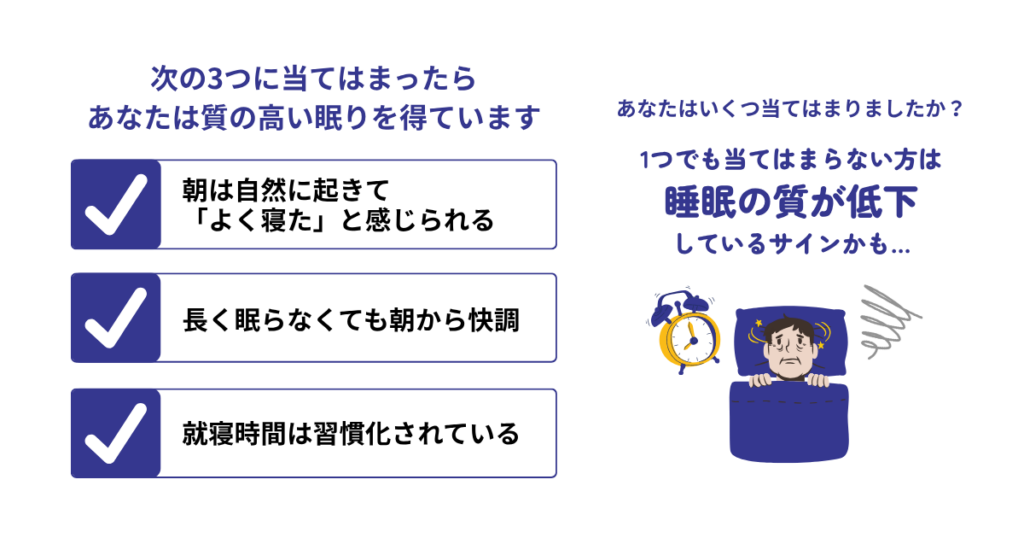 睡眠の質チェックリスト 朝の疲れ セルフチェック